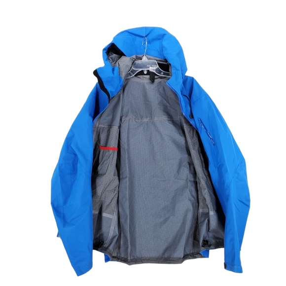 Arc'teryx Traverse Jacket Blue Goretex Pro Light Shell Men L Hooded Full Zip NEW - Picture 7 of 16